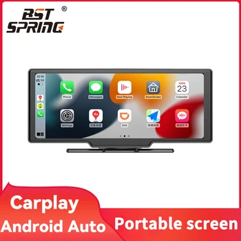10,25-инчов преносим сензорен екран, безжичен таблет Apple CarPlay Android Auto, авто аудио мултимедиен плеър, радио