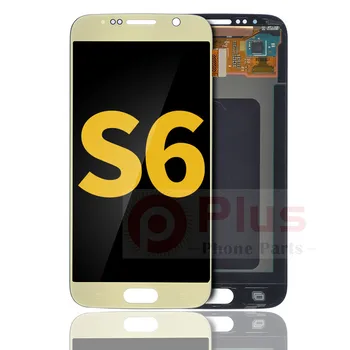 AMOLED дисплей, без подмяна на рамка за Samsung Galaxy S6 (рециклирани) (златна, титан)