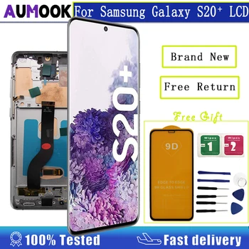 OLED екран За Samsung Galaxy S20 + LCD дисплей G985 G986B/DS Докосване екрана Дигитайзер За Samsung S20 PLus LCD дисплей SM-G985F Дисплей