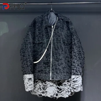 PFHQ, фалшиви оригинални якета от 3 теми, Мъжки Свободни Висококачествени сплайсинговые отворени палто Tide, градинска дрехи, Есен 21F173301