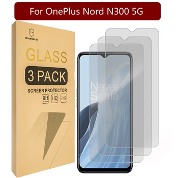 Защитно фолио Mr.Щит [3 опаковки] за защита на екрана OnePlus Nord N300 5G [Закалено стъкло] [Защита от шпионски] със срок на услугата