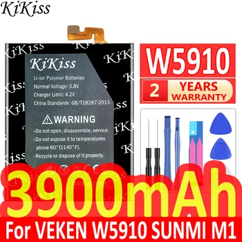 Мощна батерия KiKiss капацитет от 3900 mah W5910 за VK VEKEN W5910 SUNMI M1