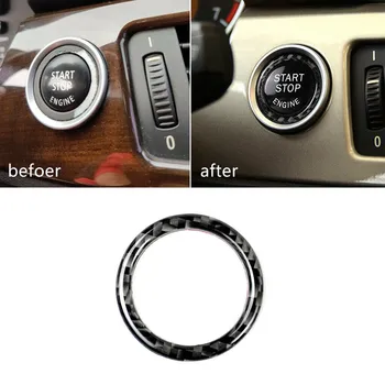 Стикер на бутона за включване на двигателя на автомобил, Вътрешна украса за BMW E90 E92 E93, Бутон за включване/изключване, Декоративно пръстен за довършителни работи