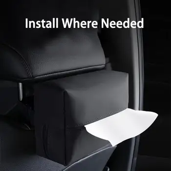 Универсален полезен калъф за салфетки на облегалката на автомобилни седалки, устойчиви на петна, Мобилен контейнер за салфетки, водоустойчив за кола
