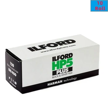 10 Ролки черно-бял филм Ilford HP5 400 среден формат 120 мм за печат