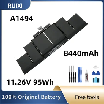 100% RUIXI Оригинална батерия за лаптоп A1494 95WH за Macbook Pro 15 