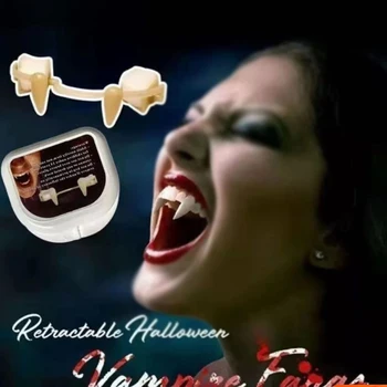 1БР Хелоуин Прибиращи Зъби Вампир Протези Хелоуин Cosplay Зъби Зомбита Малки Зъби на Тигър кучешки Зъби на Вампир 2023