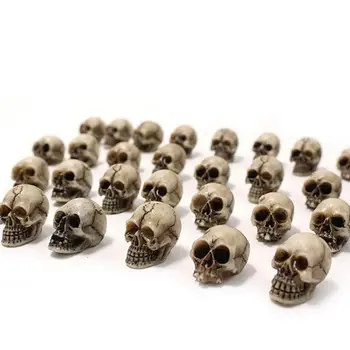 20 Парчета Мини-Черепи, Декоративни Голове на Скелети, Реалистични Черепи-скелети, занаяти, накити за саксия, декорации за дома за Хелоуин