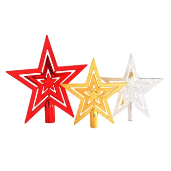 2024 Коледен Орнамент Сверкающая звезда, Блестящи коледни върховете, Окачени Коледни декорации, Цилиндър, Съставки на Пентаграма