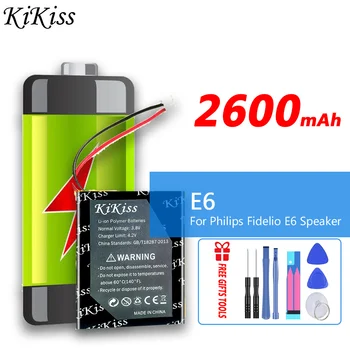 2600 mah KiKiss Батерия E 6 за Philips Fidelio E6 Цифрови батерии за високоговорители