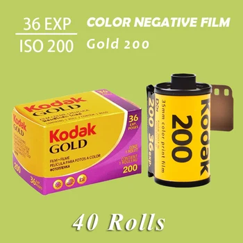 40 роли (36 експозиции/ролка) 35 mm цветен филм KODAK Gold 200 за фотоапарати M35/M38/i60/F9