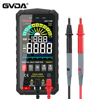 GVDA НОВО поколение 600 В Цифров мултицет RMS AC DC NCV Smart Multimetro Тестер Ω Капацитет Hz Измерване на напрежение