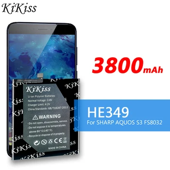 KiKiss HE349 HE 349 HE-349 3800 ма Взаимозаменяеми Батерия За SHARP AQUOS S3 fs8032 Батерии за мобилни телефони с Висок Капацитет