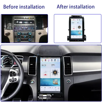 Qualcomm 665 Android 12 8 + 128 Грама За Ford Taurus 2011-2016 Tesla Радио Автомобилен GPS Навигация Автоматично Мултимедиен Плеър Главното устройство Carplay