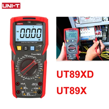 UNIT UT89XD UT89X True RMS Цифров Мултицет Професионален Електрически Тестер NCV Измерване на температурата на диода, триода, капацитет