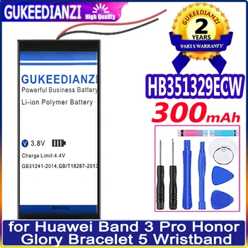 Батерия GUKEEDIANZI 300mAh HB351329ECW за Huawei Band 3 Pro, гривна Honor Glory 5, Нов Литиево-полимерна Батерия
