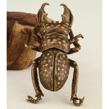 Бронзова статуетка на китайския бръмбар, едно уникално животно, твърди талисман, коллекционный подарък