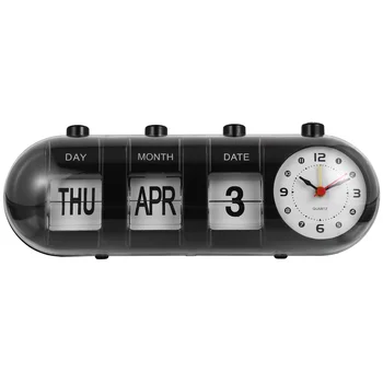 Вечният настолен календар с часовник ABS Ръчно изработени Академични настолен календар Ретро тенис на Topper за домашен офис бюрото
