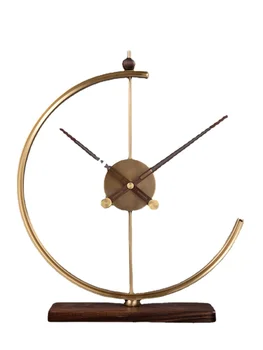 ГГ Нов Часовник от орехово дърво в китайски стил, лампа за дневна, Луксозни Часовници, украса