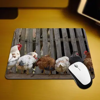 Геймърска Подложка за мишка Пилешки семейство, Седнала в редица на Насесте, Нескользящий Гумена Подложка за Мишка за Лаптоп Office Home 9,5 