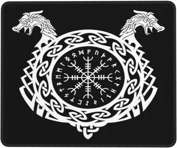 Един Викинг, символ на езическата митология, скандинавска, Подложка за мишка, украса за геймъри, Подходящ за работа, Офис гума нескользящий подложка за мишка