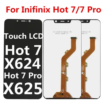 За Infinix Hot 7 Pro X625 За Infinix Hot 7 X624 LCD сензорен дисплей, дигитайзер, в събирането, резервни части
