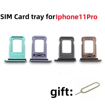 За iphone 11pro Оригинален корпус на телефона е Нов адаптер за SIM-карти и слот за притежателя на тавата за карти Micro SD С безплатен игла за извличане на Пин-ключ