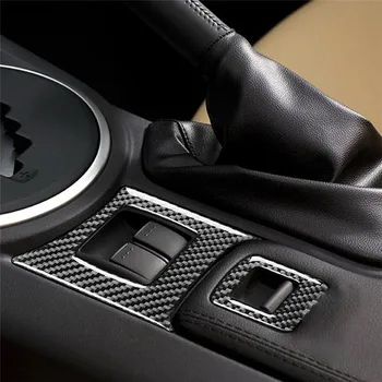 За Mazda MX-5 Miata 2009 2010 2011 2012 2013 2014 2015 Централна рамка бутони, Етикети, изработени от въглеродни влакна и Аксесоари за интериора на колата