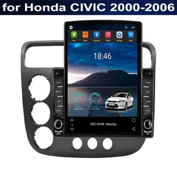 За Tesla Стил 2 Din Android 12 Автомобилен Радиоприемник За Honda CIVIC 2000-2006 Мултимедиен Плейър GPS Стерео Carplay DSP RDS Камера