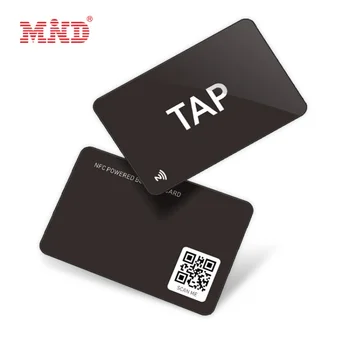 Индивидуални 13,56 Mhz Черни матови NFC-карти MIFARE Classic 1k RFID-празни дигитални визитки от PVC