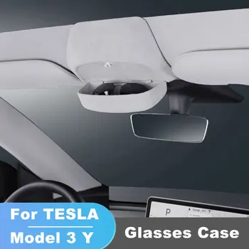 Калъф-стойка за автомобилни точки Tesla Model 3 Model Y 2017-2023, Кутия за съхранение на слънчеви очила, Аксесоари за интериор на автомобила