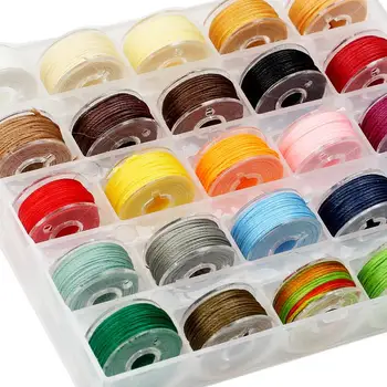 Комплект кръгли вощеных конци 25 Цвята Полиестер кабел С вощеным покритие Плетени гривни Инструменти за бродерия