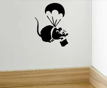 Креативна Стенни стикер с Крысой Banksy, Подвижни стенни стикери, тапети 