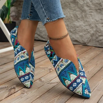 Лоферы; Колекция 2023 г.; Дамски обувки на плоска подметка с остри пръсти; Есен Нова Ежедневни Обувки в Римски Стил Платформа; Модни Пешеходната Удобна Работна Обувки; Mujer Zapatillas