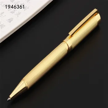 Луксозна висококачествена 717 Златна Бизнес офис химикалка химикалка, Нови студентски, училищни канцеларски материали, химикалки за писане