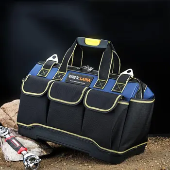 Многофункционална чанта за инструменти, от плат Оксфорд, чанта за електротехник, по-голям капацитет, водоустойчив, устойчив на абразия, здрав набор от инструменти за съхранение