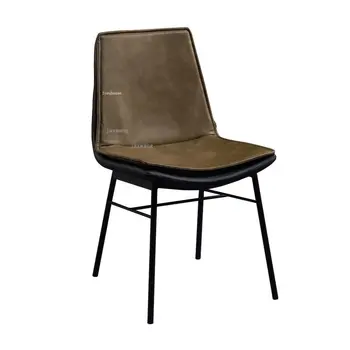 Модерни трапезни столове от ковано желязо, Ресторанная мебели, трапезни столове с минималистичной облегалка, Креативни кухненски кът столове