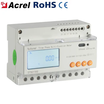 На din-шина Acrel Smart AC meter DTSD1352 инсталирана функцията за защита от обратен поток с CE и RoHS