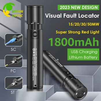 Нов Тестер от висок Клас Оптични Влакна, Дръжка VFL Оптичен Източник на Светлина Визуален Дефектоскоп 10/20/30/50 Mw Led Лампа