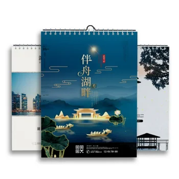 Нова тенденция дизайн, печат на календари за настолен календар стенен календар