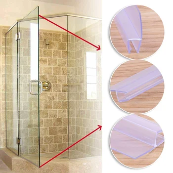 Оборудване запечатване на уплътнението за душ завеса за баня, форма F/H за стъкло 6/8/10 мм, дебелина 2 м, водоустойчив силикон оборудване запечатване на уплътнението
