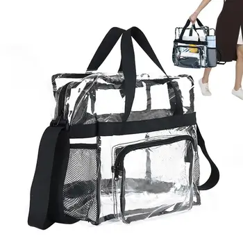 Прозрачната чанта за Пазаруване, Преносима Прозрачна Мека Чанта за подаръци от PVC, Опаковки, опаковки за бродерия, аксесоари за дома