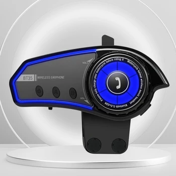 Слушалки за мотоциклетни шлем 800 ма, съвместими с Bluetooth 5.0, на стерео слушалки с Гласов помощник при Дифузна Светлина за Колоездене