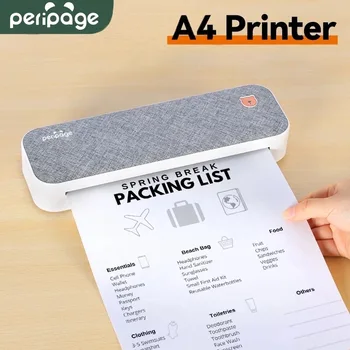 Термопринтер непрекъснато действие PeriPage A4, безжичен принтер, интернет-страницата на PDF файлове, принтери с договорни изображения, Термобумага, не се нуждаят от мастило или тонер