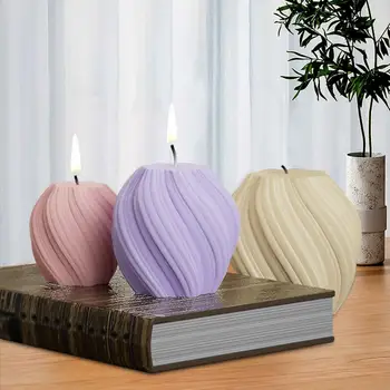 Форми за свещи с геометричен стълб от 3шт. Лесно да се създаде зашеметяващ 3D-свещи, форми за свещи с нередовни вълна, направени със собствените си ръце